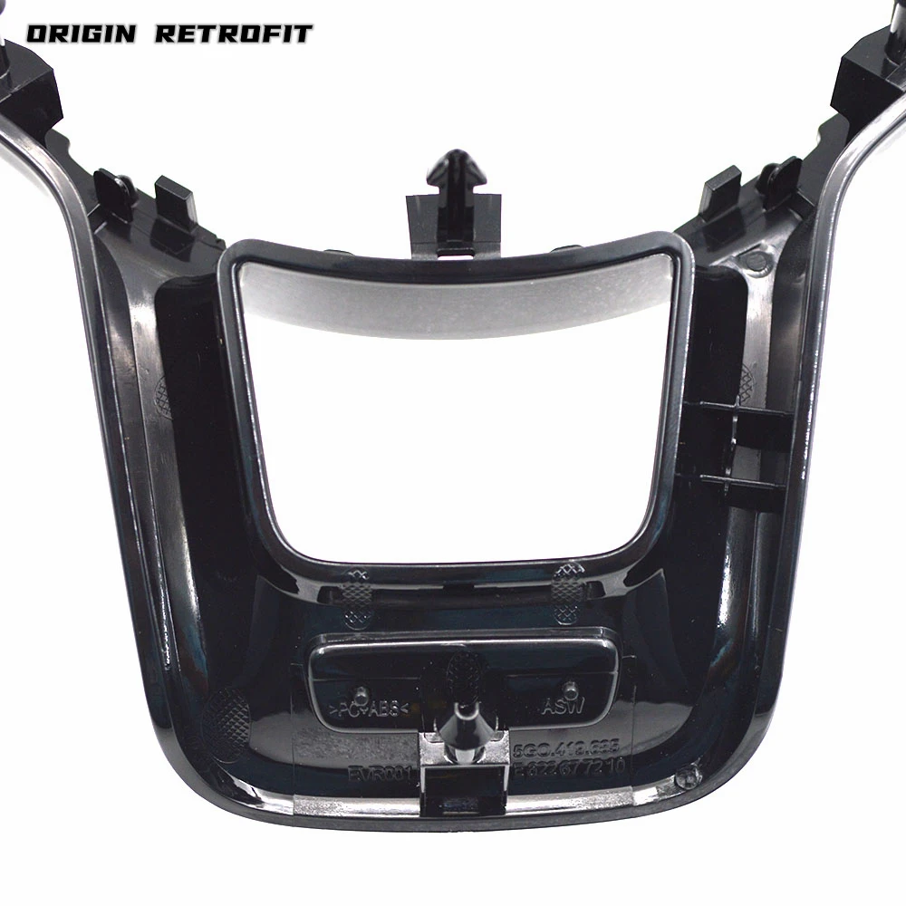 For VW R line Rline Steering Wheel Black Trim Black Piano Frame for Golf mk7 sports steering wheel without logo
