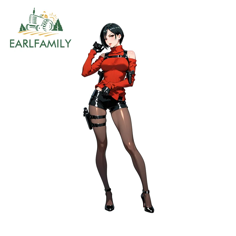 EARLFAMILY Sexy Ada Wong Car Sticker Pretty Game Characters Fuel Tank Cap Windshield Decals Delicate Nice Motorcycle Decoration