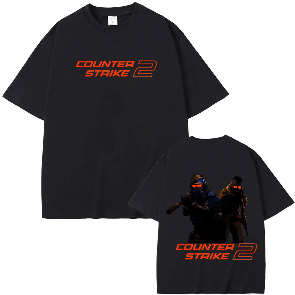 Counter Strike T-Shirt HighQuality Shooting Game Graphic Printing Tee Summer 100%cotton Oversized Clothes Fashion Cotton Tops