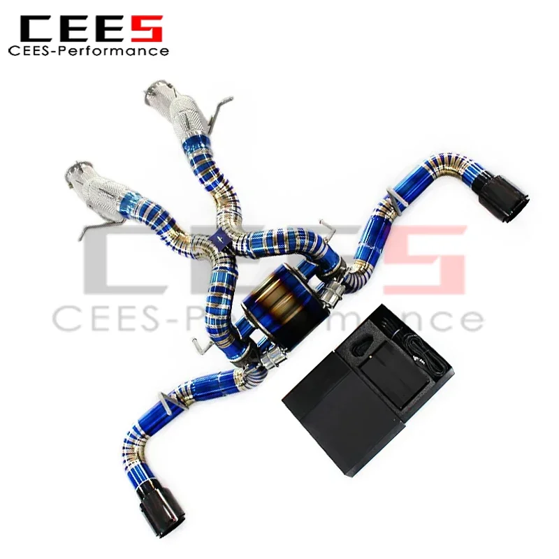 

cees Catback Exhaust Without Catalyst Downpipe for McLaren 570S/570GT 3.8T 2015-2019 Valved Header Performance