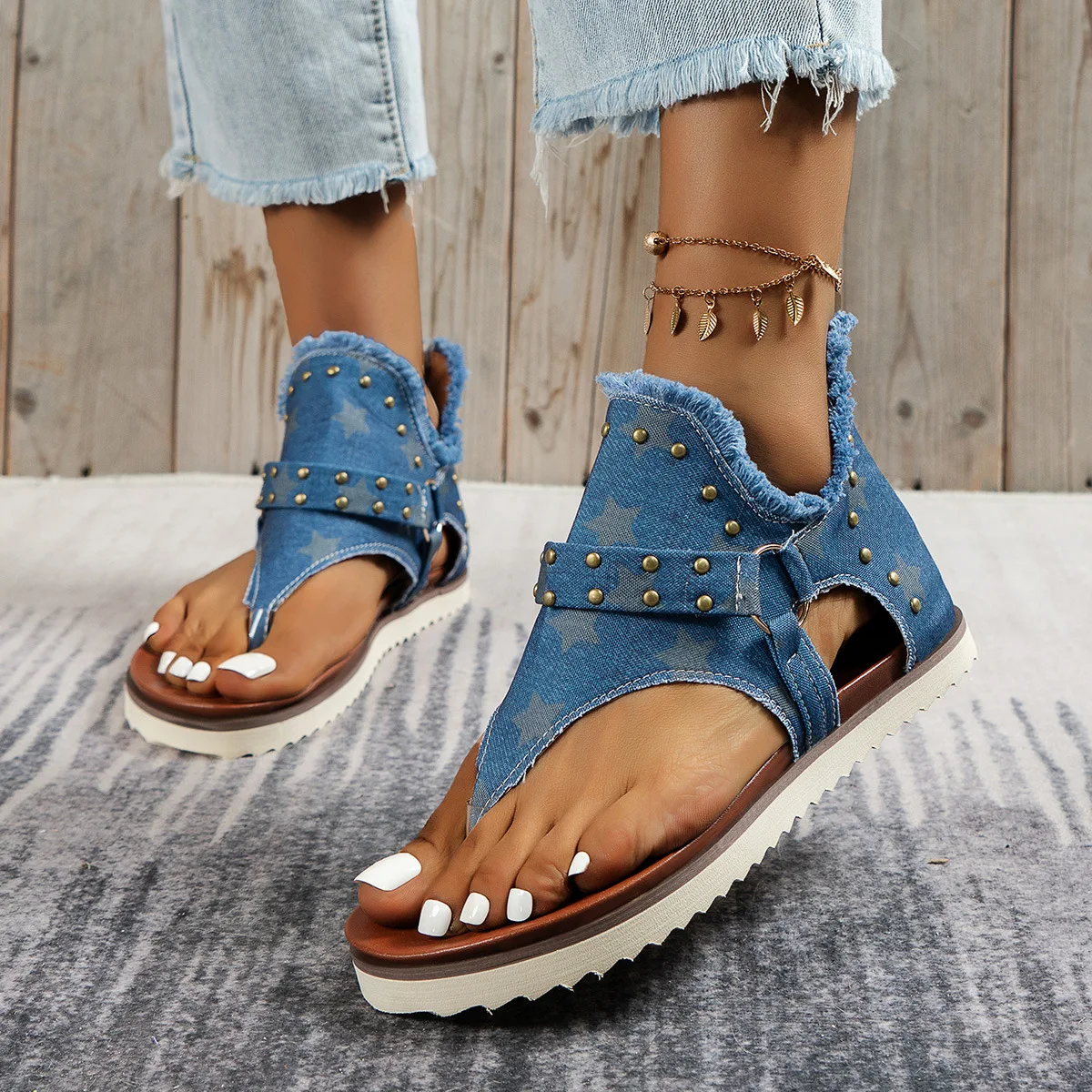 Gladiator Shoes Women Flat Sandals Outdoor Clip Toe Casual Sandal for Female Summer Non-Slip Soft Flats 2023