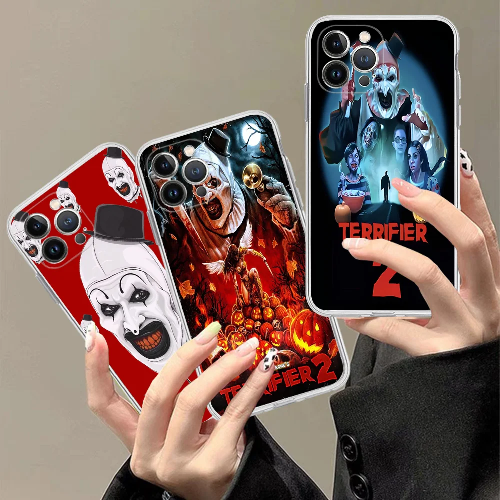 Horror Movie T-Terrifier Phone Case Silicone Soft For Iphone 16 15 14 13 12 11 Pro Mini XS MAX Plus X Cover