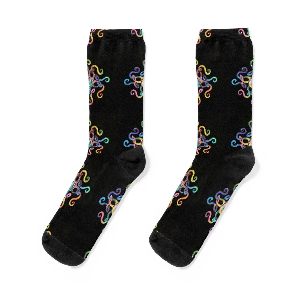 Cosmic Octopus Celtic Knot Socks designer anti slip football Women Socks Men's