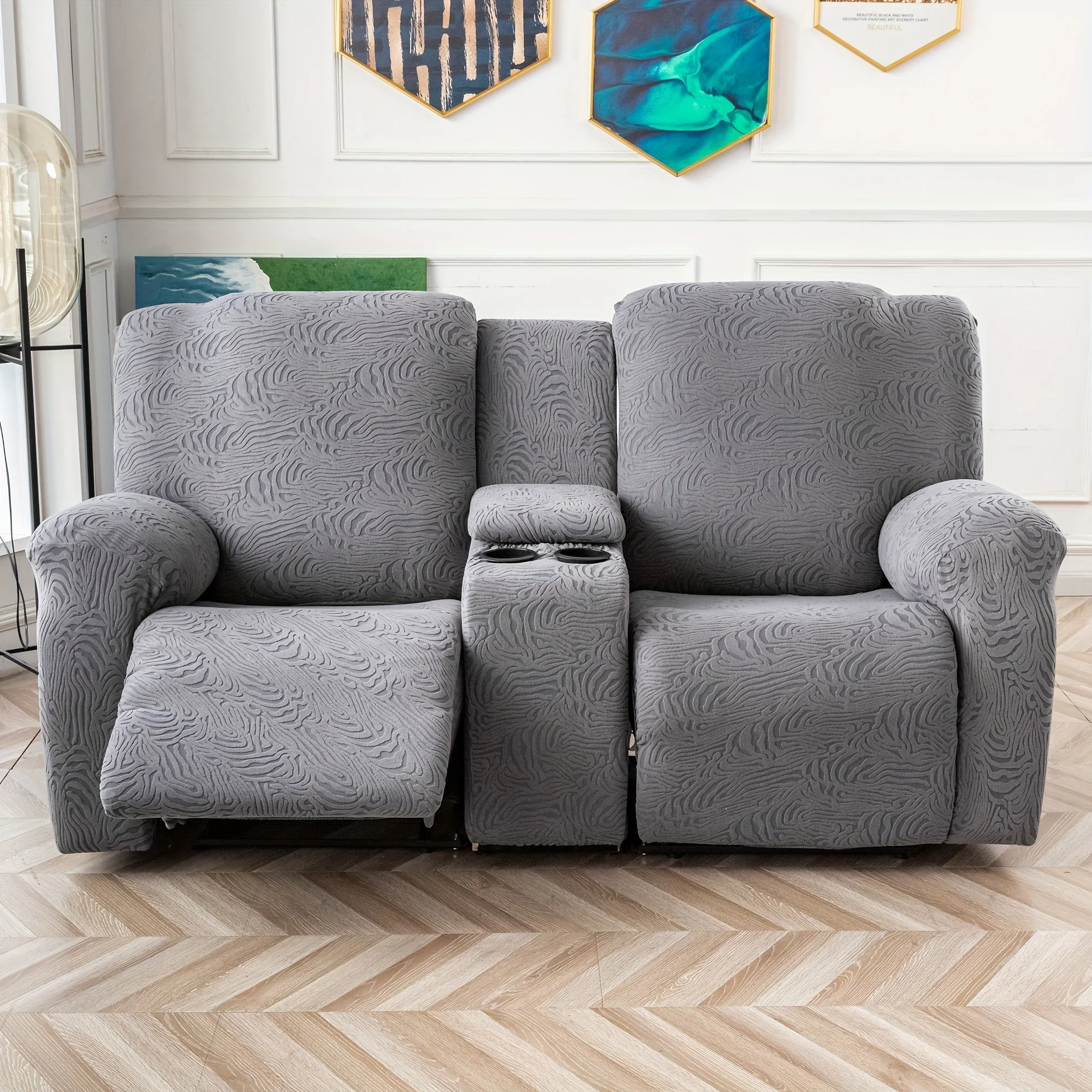 

6pcs/set Leopard Pattern Recliner Slipcover - Stretch Furniture Protector for Comfortable Sofa Covers - Washable and Durable Cou