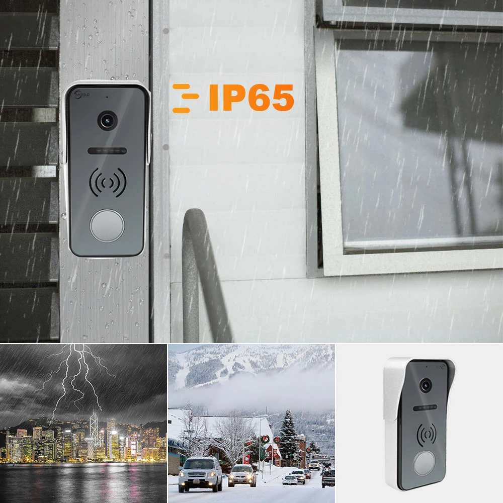 Tuya 7 Inch Wired Video Intercom System with 1080P Camera Support Recording Snapshot Snapshot Doorbell intercom in private house