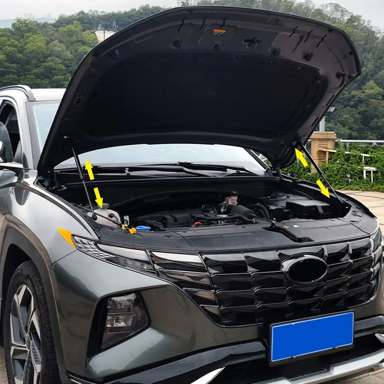 Front Bonnet Hood Gas Springs Bars Struts Shock Supports Engine Cover Lift For Hyundai Tucson 2022 2023 Car Accessories