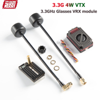 RUSHFPV 3.3G 4W VTX Transmitter Module & 3.3G Goggles Video Transmission Receiving Set  for RC FPV Long Range Fixed-wing Drones
