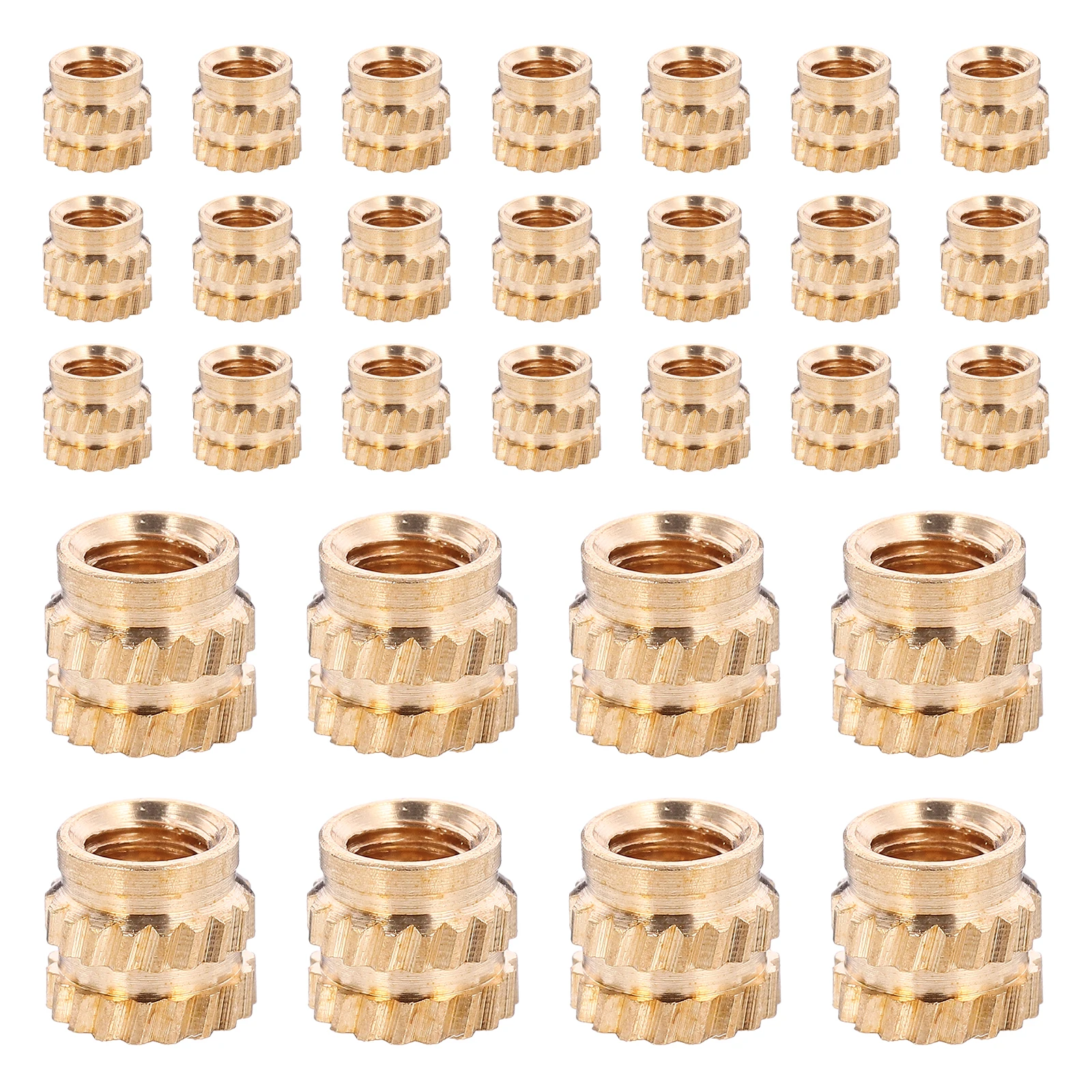 

100pcs Threaded Insert Nuts Heat Set Female Knurled Brass RM3x4 5x6 For 3D Printing Plastic Parts Car Laptop Embedment Nut