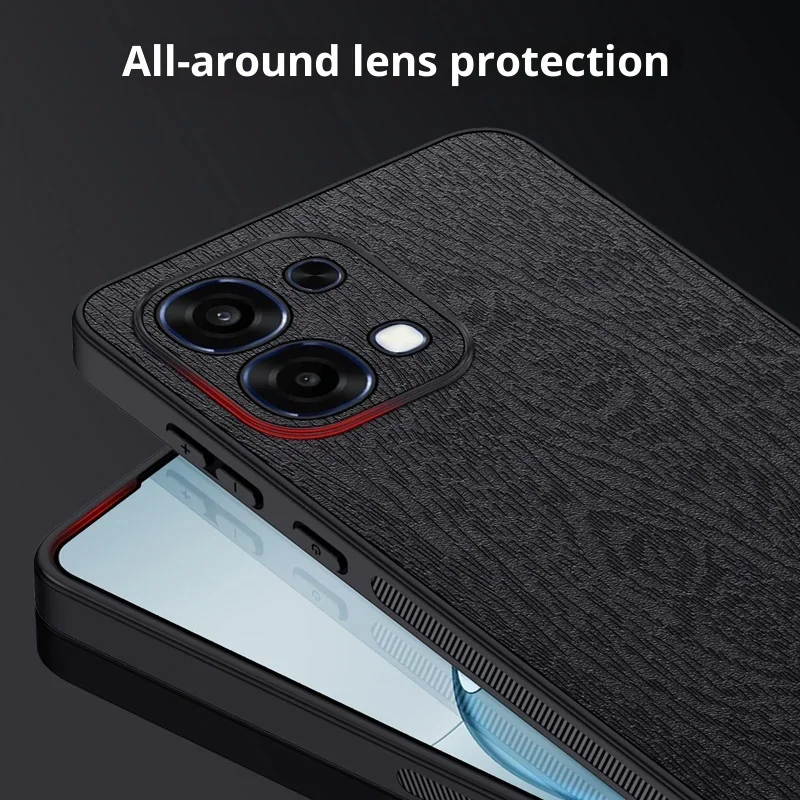 Para oppo A6 Pro 4G 5G funda de lujo textura de corteza cubierta trasera esmerilada para oppo F31 parachoques a prueba de golpes Fudna