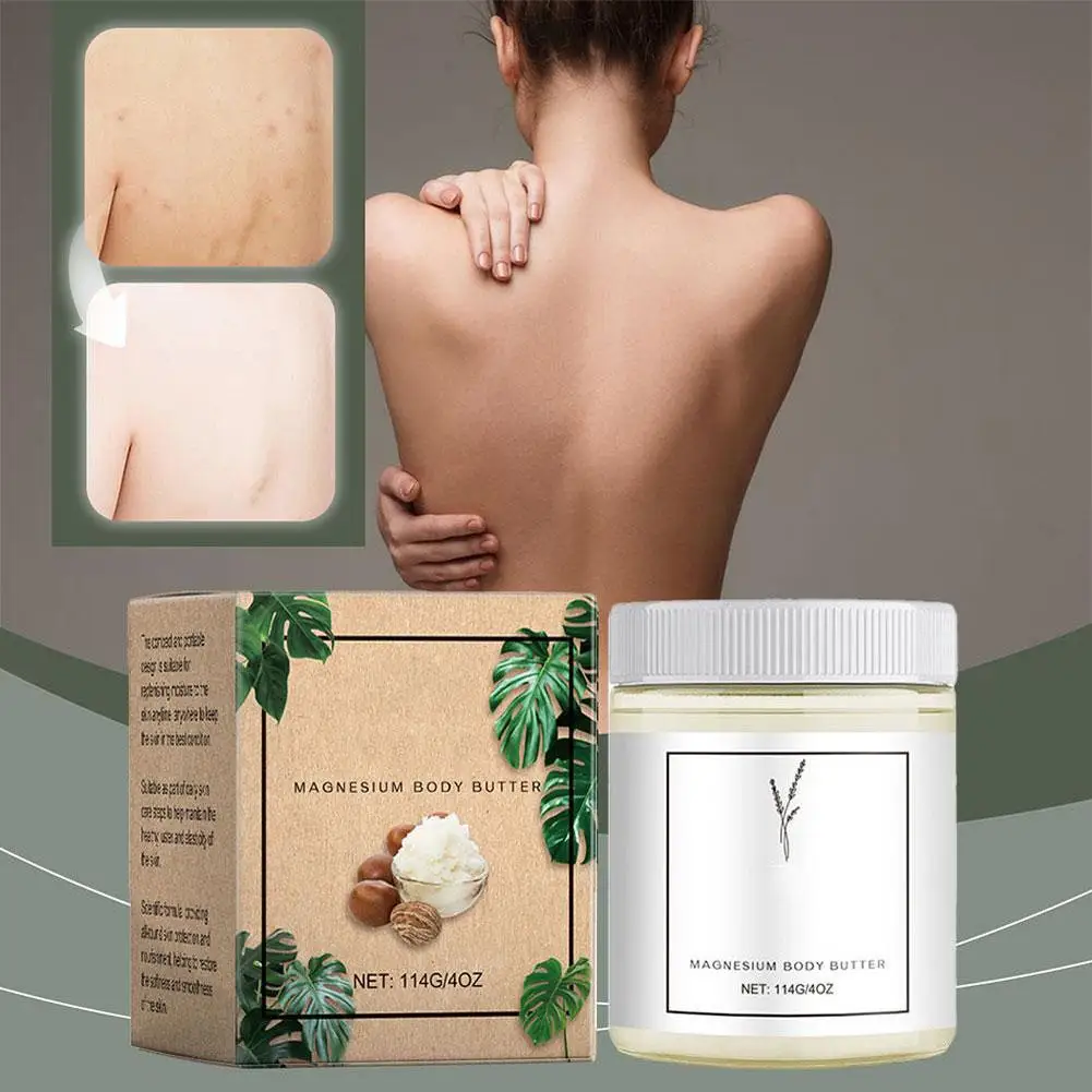 

Natural Magnesium Cream For Neuropathy, Magnesium Body Butter Deeply Moisturizes Skin, Soft Smooth Magnesium Lotion Leg Cre C3T5