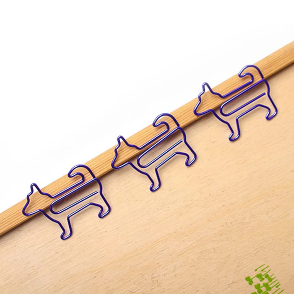 12 Pcs Bookmark Folder Metal Cartoon Clip Coloful Paper Clips 55x4x2cm Mini Binders Dog