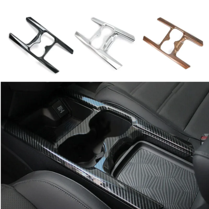 

Carbon Fiber Style Car Water Cup Holder Cover Trim Frame ABS For Honda CR-V 2021-2022