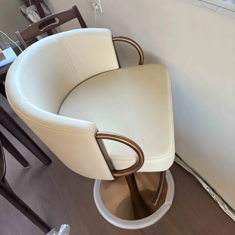 Contemporary Modern Stainless Steel Pneumatic Lift Swivel Rotating Height Adjustable Eco-Friendly Dining Barstool