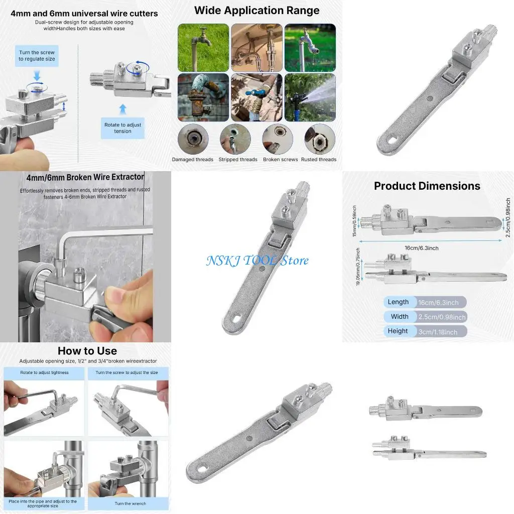 L8RC Comfortable Grip Steel Tap Extractor Tool for Standard and 3/4