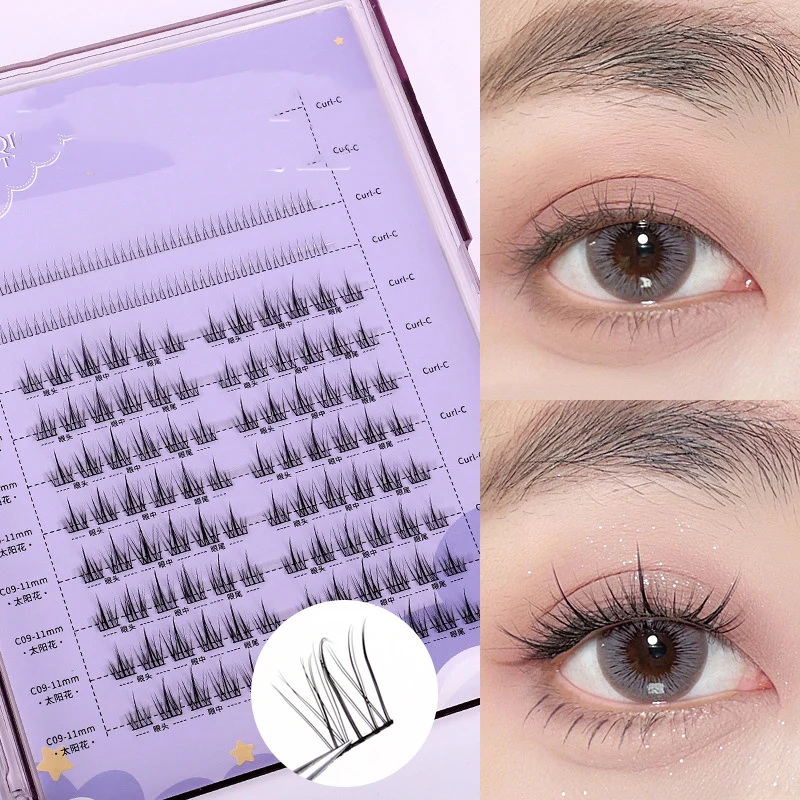 Natural Individual False Eyelash Cluster 3D Russia Strip Fairy Lash Eyelash Extension Faux Mink Korean Eye Lashes Makeup Tools