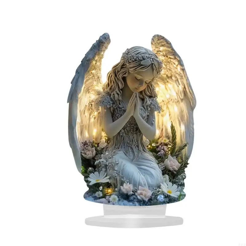 2026 New Stylish Angel Themed Dashboard Ornament Shatterproof Acrylic Figurine Decoration