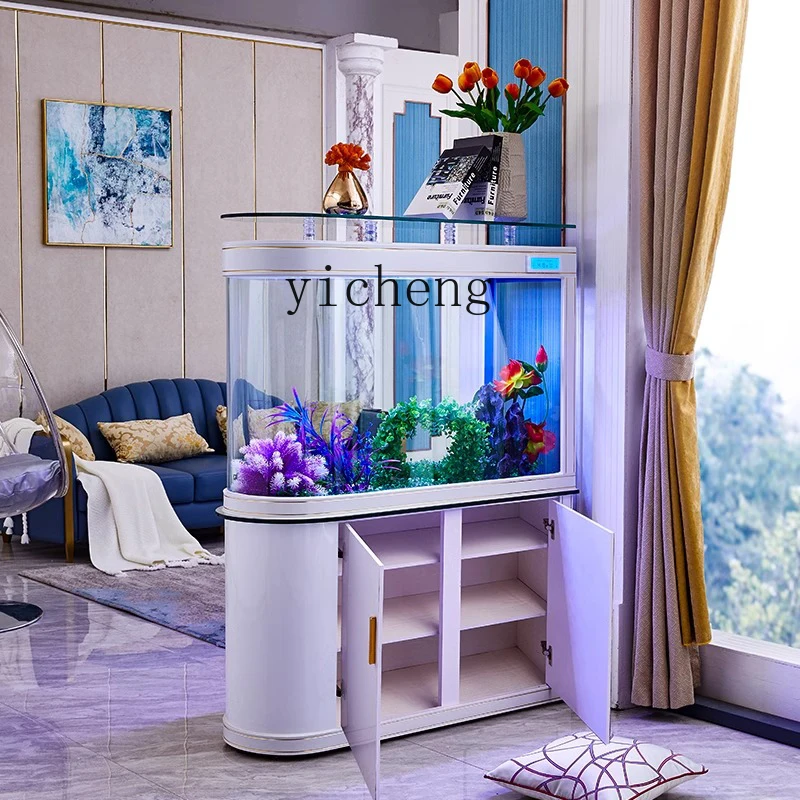 Fish Tank Ecological Bottom Filter Glass Tank Small Living Room New Ancient Method Water-free Lazy Household Aquarium