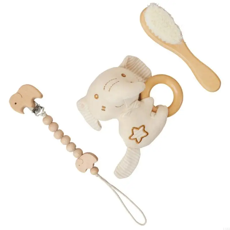 سوار مهدئ للأطفال ومشبك دمية وفرشاة مصاصة سلسلة حامل فرشاة عضاضة للأطفال الرضع لعبة عضاضة L8RB #5