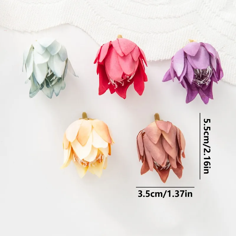 50/100 Stück Ananasblüten Künstliche Blumen aus Seide für Heimdekoration, Tischdekoration, Kränze, Hochzeits- und Brautaccessoires, Kopfbedeckungen, DIY-Geschenke – Detail 7