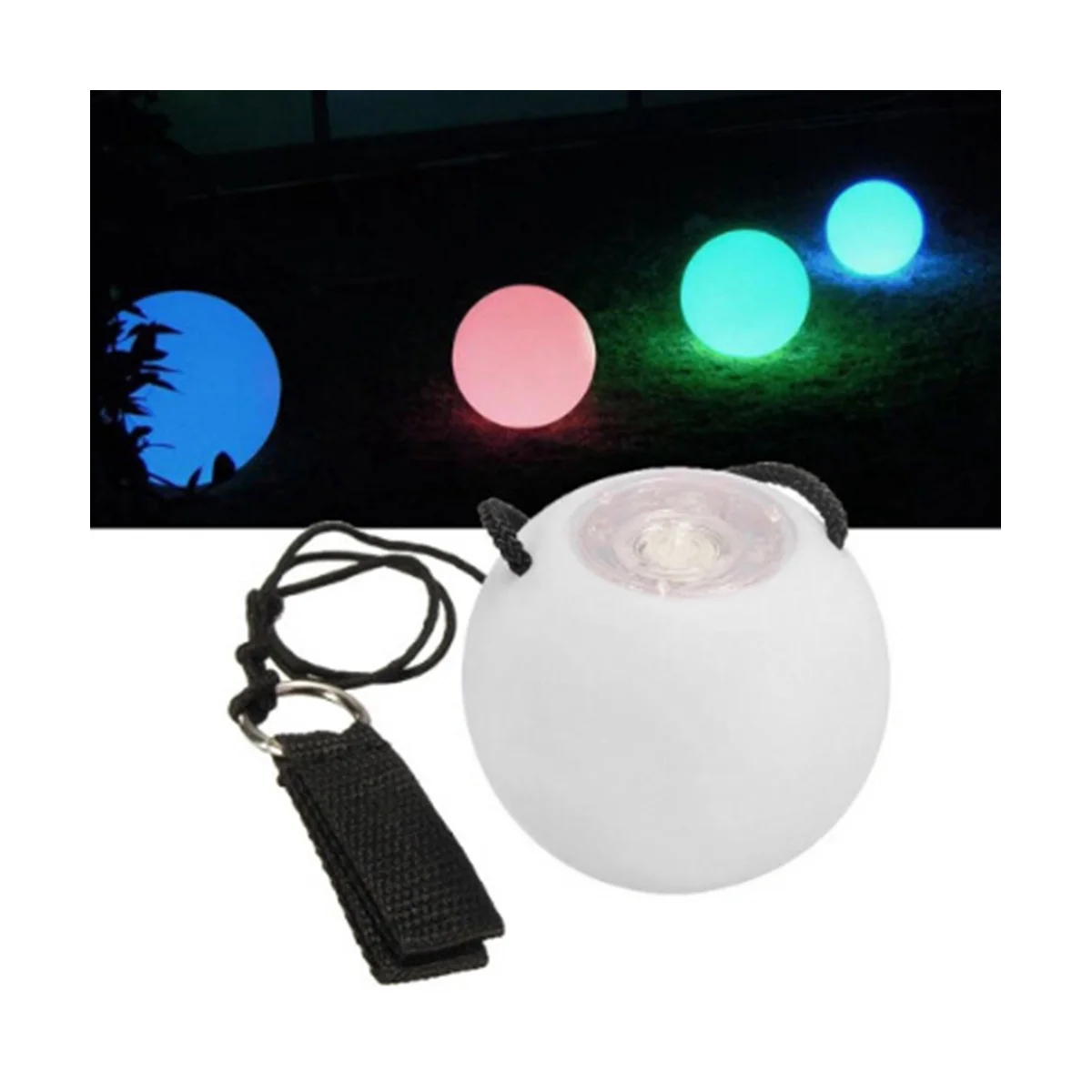 2 ชิ้น LED Poi Balls Glow Poi Balls LED เรืองแสงของเล่น Strobe Spinning Ball สําหรับเด็กผู้ใหญ่