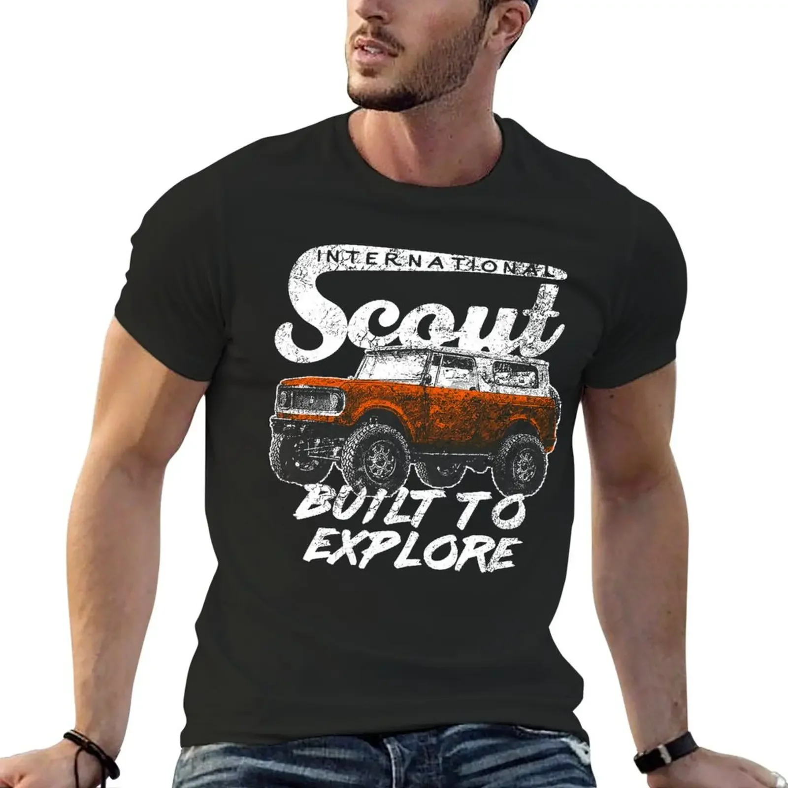 International Harvester Scout II Retro Style Built to Explore T-Shirt man t shirt plus size tops tee shirts for men