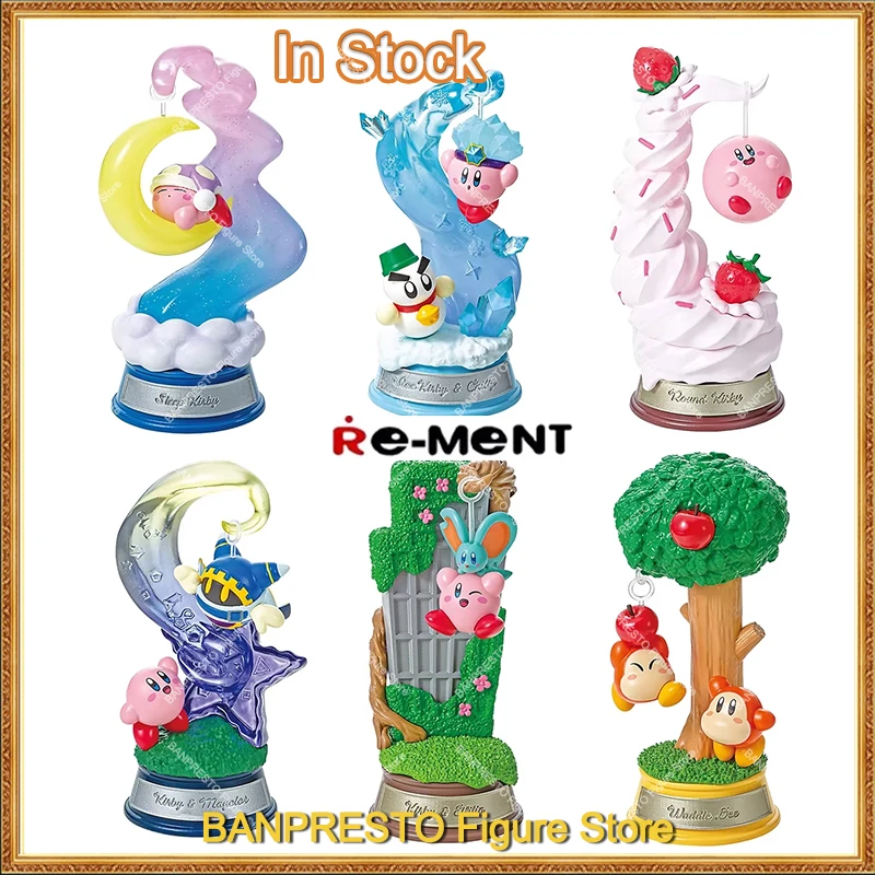 Re-Ment Hoshi no Kirby Anime Figure Model Swing Kirby in Dream Land Original Action Figure Toys Model Collectible Kids Gift