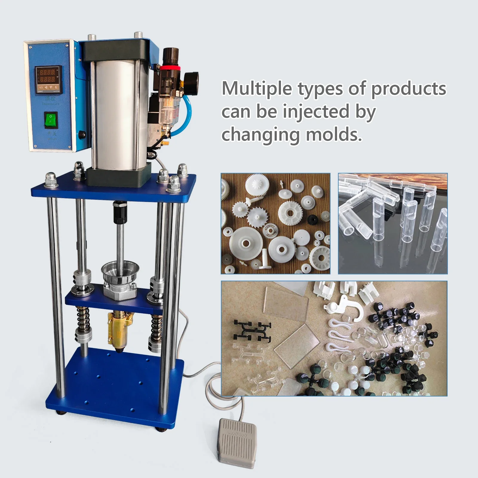 Máquina de moldeo Micro extrusora pequeña de plástico, pegamento en polvo, línea de impresión 3D, Material de un solo tornillo, trabajo de caucho eléctrico