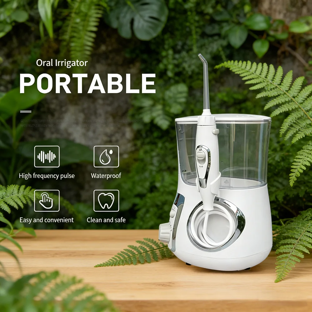 

800ML Electric Dental Water Flosser Countertop Version, 10 Custom Modes Teeth Cleaner, Powerful Oral Irrigator for Anti-Cavity