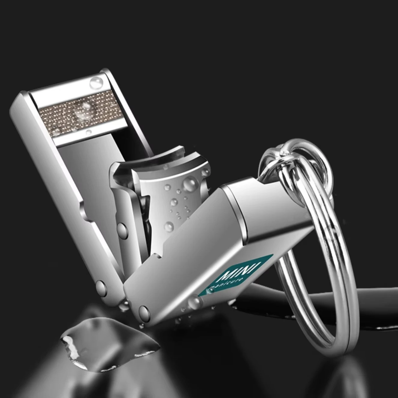 Stainless Steel Mini Nail Clippers with Nail File Function Exquisite Folding Nail Clippers Portable Luggage Shape Manicure Tools