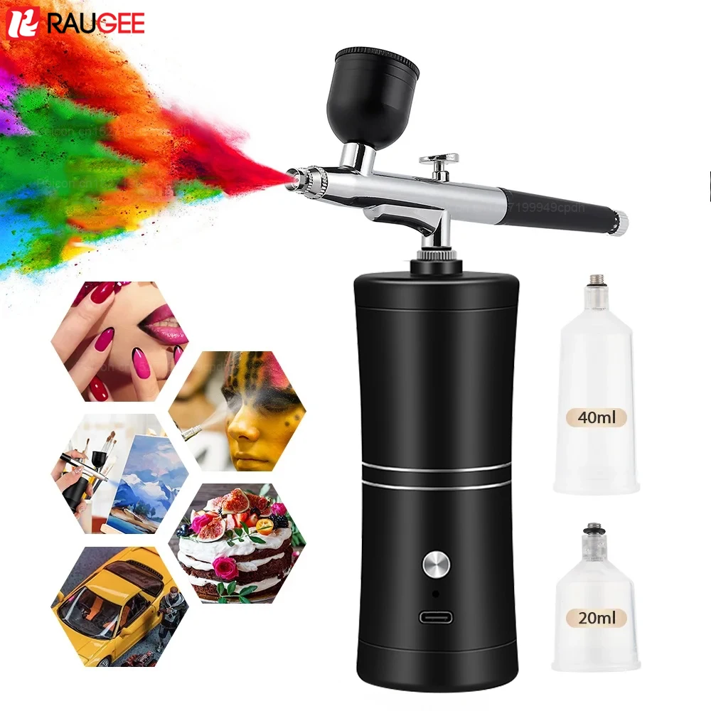 Airbrush with Compressor Airbrush Painting Mini Spray Gun for Painting Wireless Paint Gun Airbrush Kit with Compressor Spray Gun