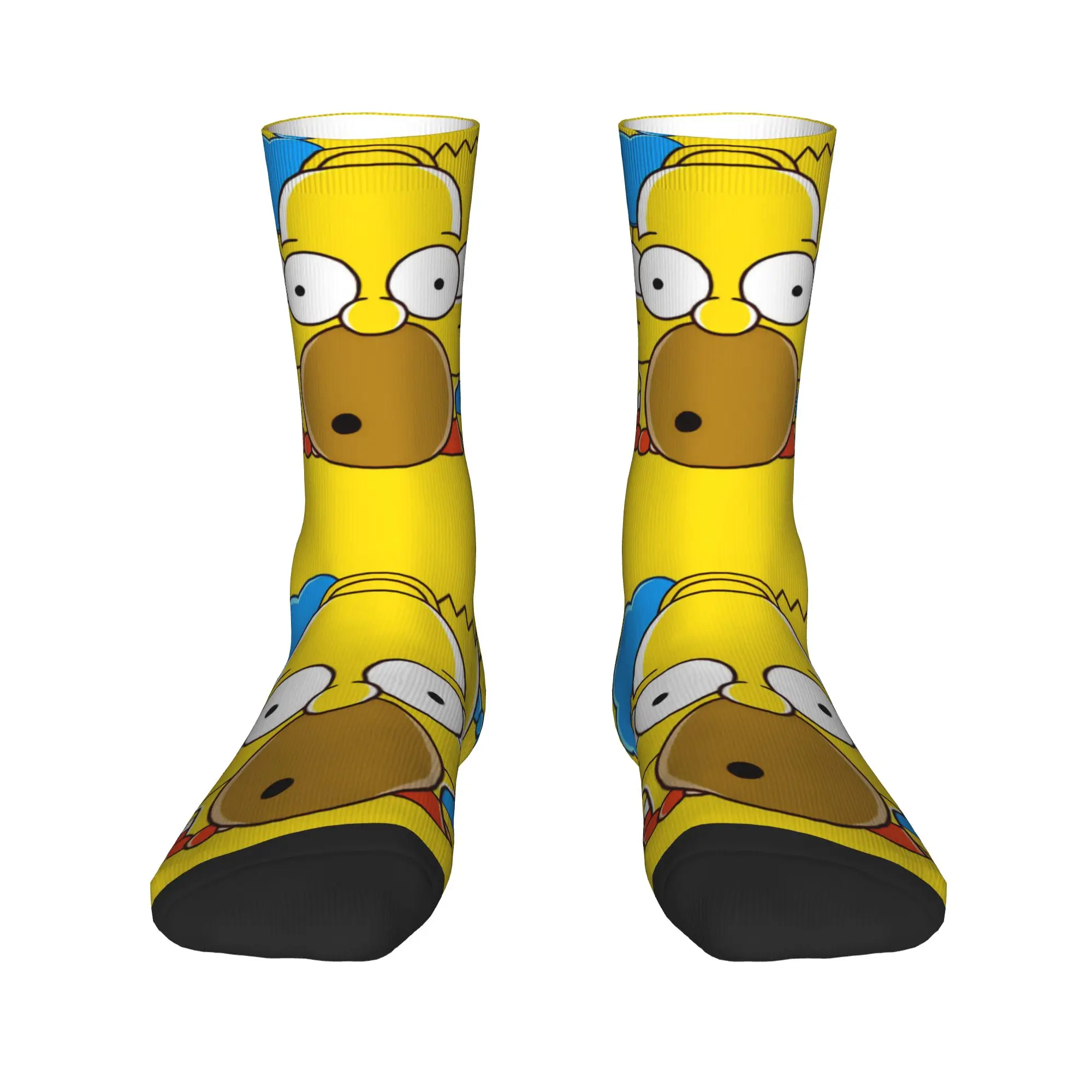 The Simpsonsed Cartoon Socks Autumn  Stockings Vintage Men Warm Soft Socks Graphic Outdoor Non Slip Socks