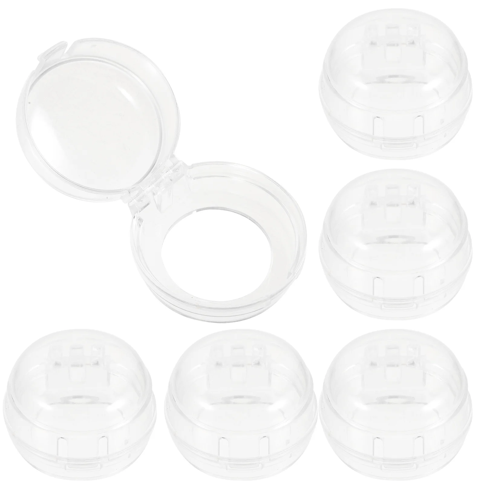 

6pcs Button Protector Cover For Child Safety Transparent Knob Covers Easy Install Fit Gas Stove Oven Washer Microwave Multi