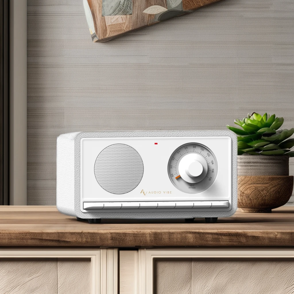 ลำโพงไม้พกพาขนาดเล็ก 10 วัตต์ รุ่นใหม่ยอดนิยม พร้อมวิทยุ FM ไร้สาย มีเสียงไวท์นอยซ์ สำหรับใช้งานกลางแจ้ง ใช้พลังงานจากแบตเตอรี่