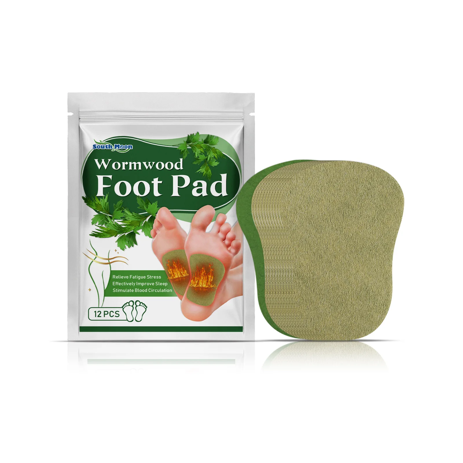 Wormwood Foot Patch Relieve Fatigue Stress Effectively Improve Sleep Stimulate Blood Circulation Remov Toxin Feet Detox Pads