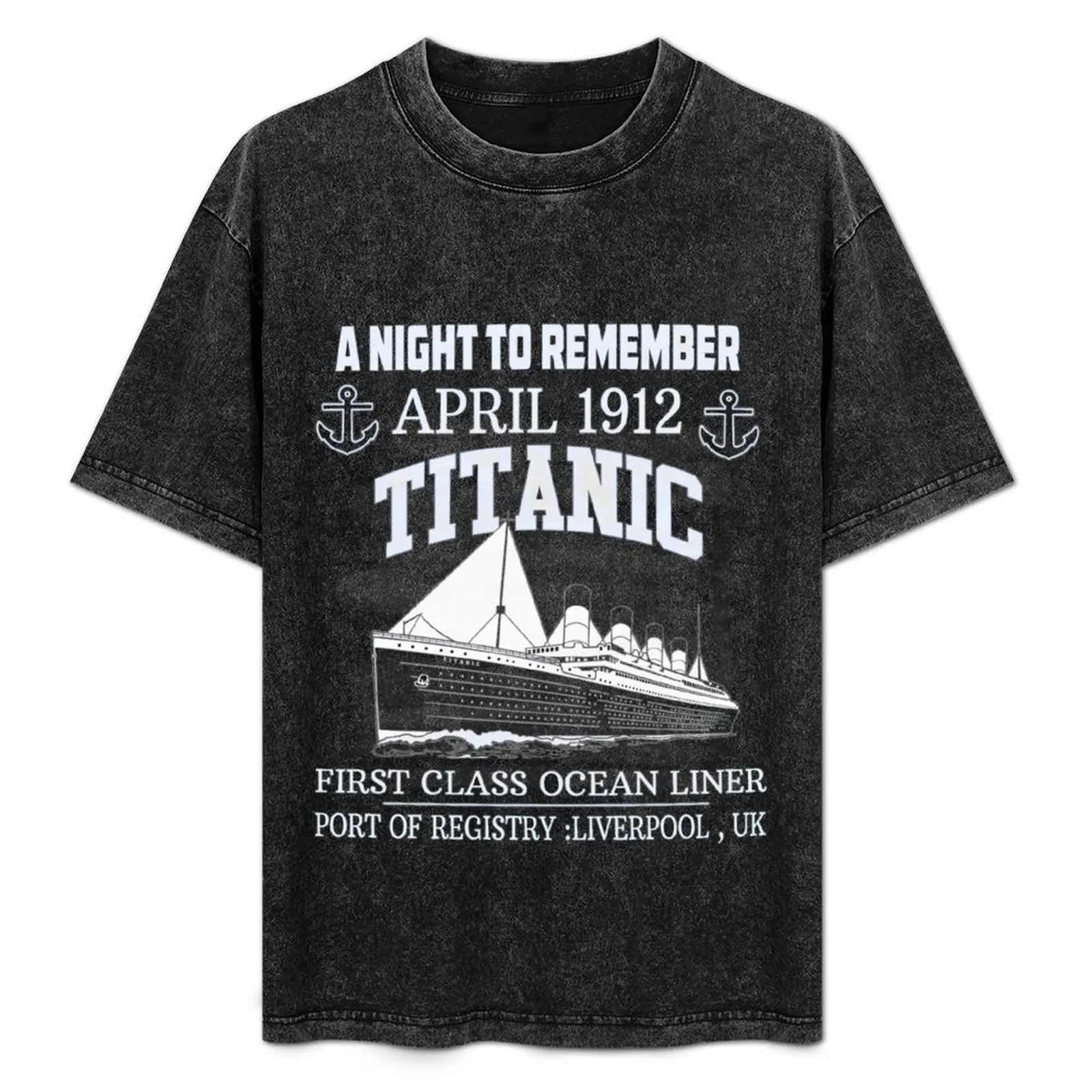 タイタニックヴィンテージポスタークルーズ沈没船大西洋航海tシャツ大きいサイズカジュアルtシャツ