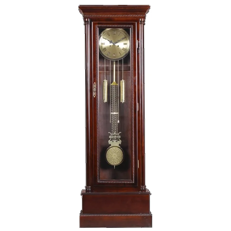 

European solid wood, Chinese retro atmospheric standing clock, Polaris mechanical creative desk pendulum clock