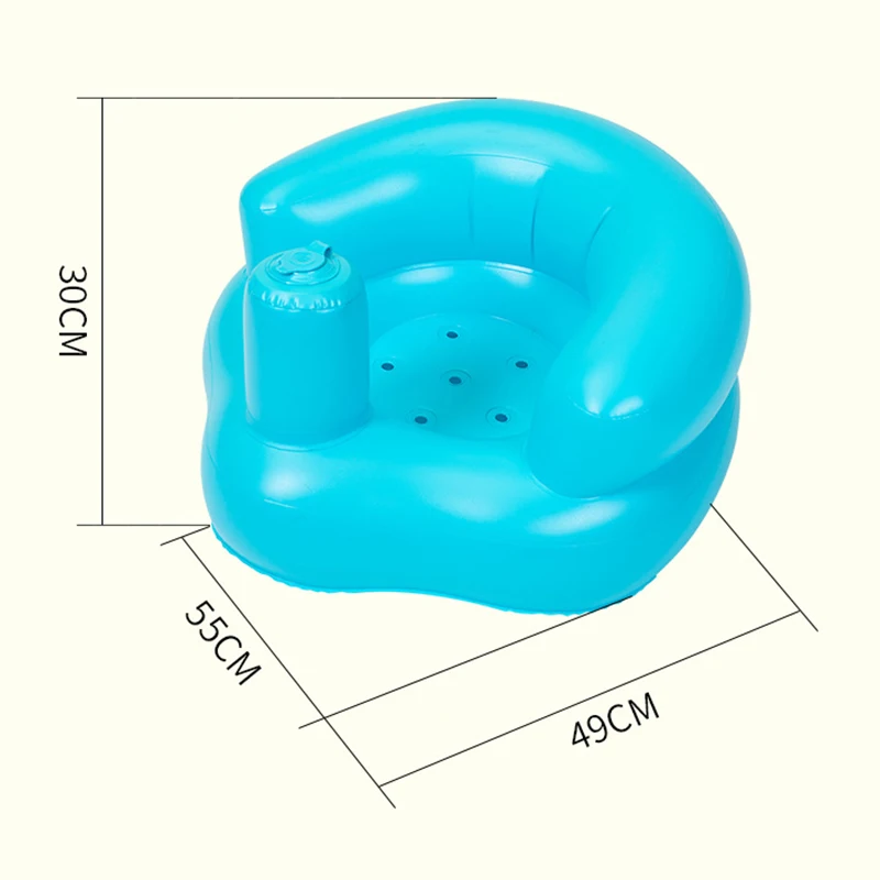 Infant Inflatable Chair Classic Soild Thickened Baby Seat Portable PVC Sofa Cushion Bath Stool Seat For Children