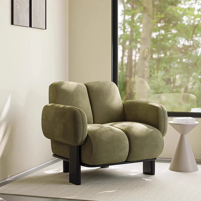 Sofás Nórdicos Modernos para Sala de Estar, Bonitos Sofás Cama Lounge, Puff de Espuma para Sala de Estar, Muebles para Sala de Estar