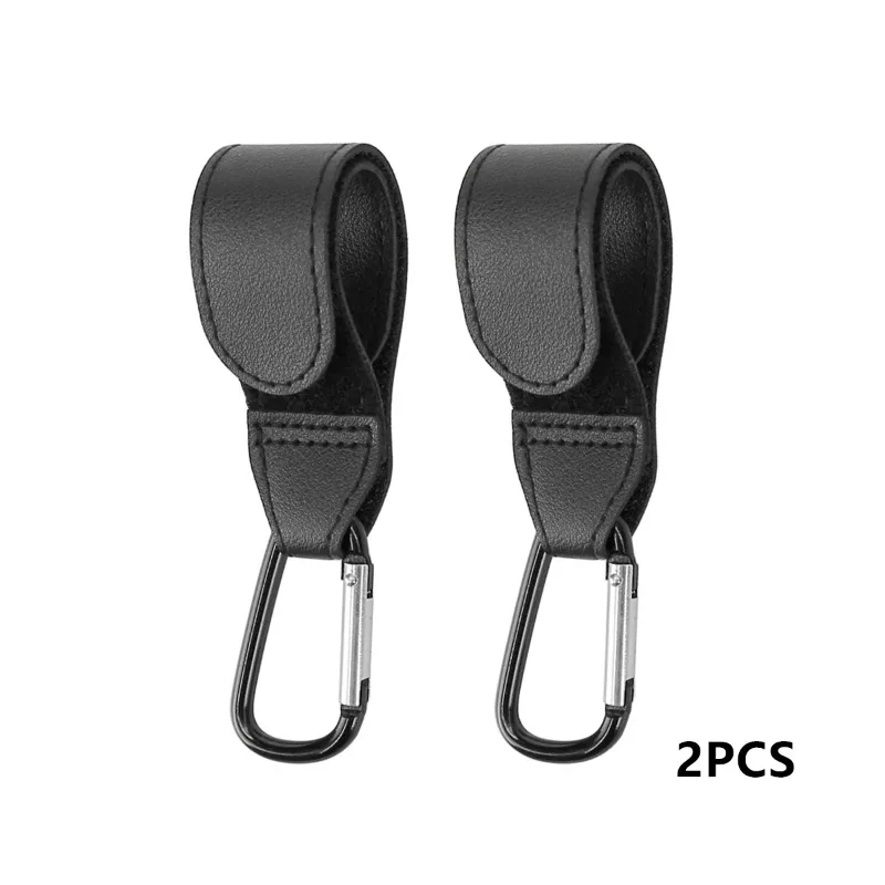 2pcs PU Leather Baby Bag Stroller Hook Pram Rotate 360degree Rotatable Cart Organizer Pram Hook Crochet Stroller Accessories