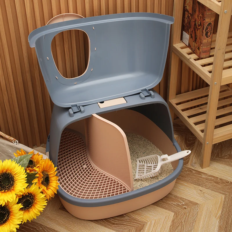 Corridor Type Litter Box Fully Enclosed Deodorant Anti-Splash Long Channel Portable Cat Toilet Cat Supplies