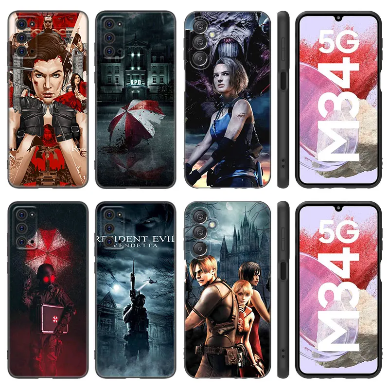 R-Resident-Game-E-Evil Case For Samsung M30 M31 S Note 10 Lite 20 Ultra M04 M13 M32 4G M14 M23 M33 M34 M42 M52 M53 M54 5G M11