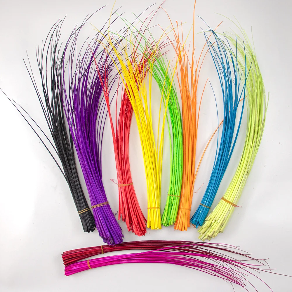 

50pcs Colorful Ostrich Feather Quill Spines 45-50cm 18-20inch Hard Rod for DIY Millinery Hat Headwear Accessories