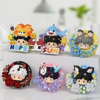 Love and Deep Space Bar Building Blocks Shatou Combination Qin Che Shen Xing Assembling Toys Ornament Gifts