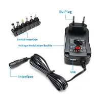 30W Universal Adapter AC 100-240V DC 3V 4.5V 5V 6V 7.5V 9V 12V Adjustable Power Supply Adapter EU / US plug for LED Light Strip