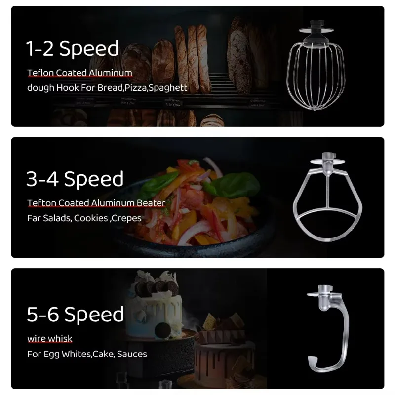 Robot da cucina per frullatore Big Power per uso commerciale Robot da cucina Frullatore manuale con supporto per frusta 3 in 1