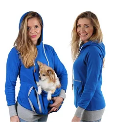 Pocket Pet Casual Pullover Sweater Women's European and American Hooded Autumn/Winter Plush Sweater Hooded Coat Women