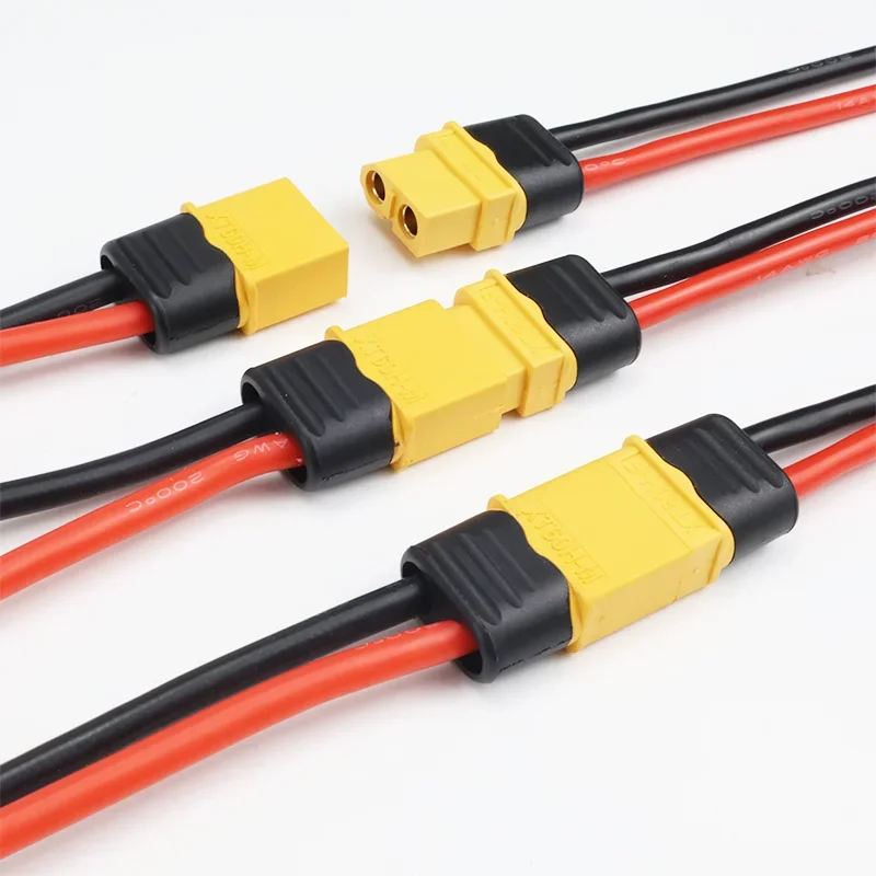 5 قطعة موصل XT60H أنثى ذكر 14AWG 100 مللي متر مع غمد الإسكان كابل توصيل سلك السيليكون DIY بها بنفسك RC يبو بطارية طائرة بدون طيار FPV Expan