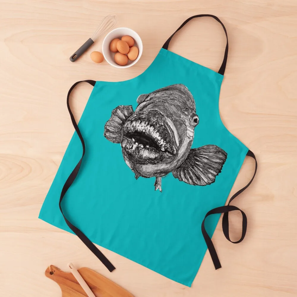

Meg the Blue Groper Apron Dress professional hairdressing Kitchen Things Apron
