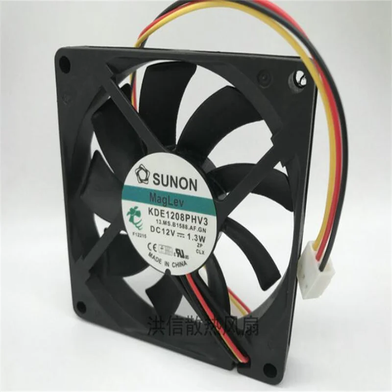 

SUNON KDE1208PHV3 DC12V 1,3 Вт 8015 Трехлинейный бесшумный вентилятор