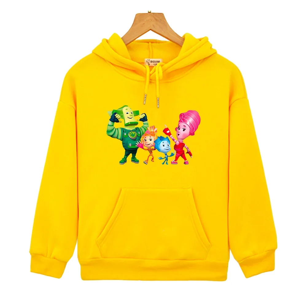 

The Fixies Anime Cute Graphic Hoodies Boys and Girls Autumn/Winter Sweatshirts Long Sleeve Children Kawaii Pullovers Fleece Tops